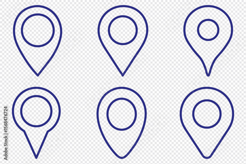 Free Download Location pin icon Set. Set of map pin icons. Design can use for web and mobile app. Maps pin. Location map line icon. Vector outline illustration.  - GFXLoad