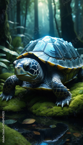 turtle on the rocks