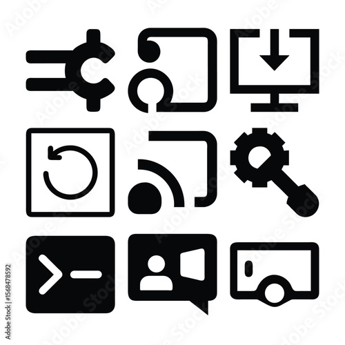 Simple Web Development Icons Set