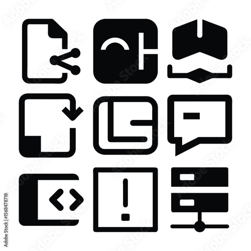 File Sharing and Management Icons
