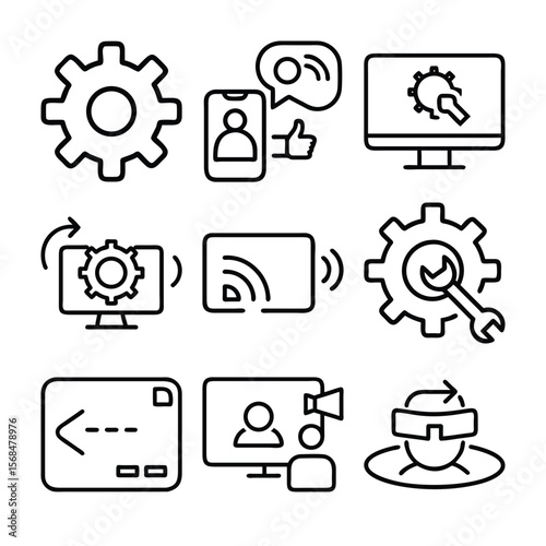 Technical Support & System Settings Icons