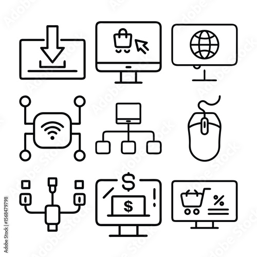 Online Shopping & Internet Icons
