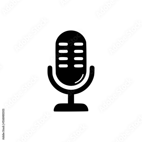 microphone icon on white background