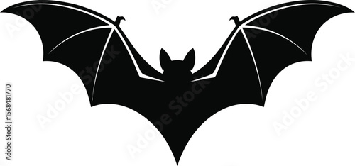Black silhouette of a bat flying on white background (1) [Converted].eps