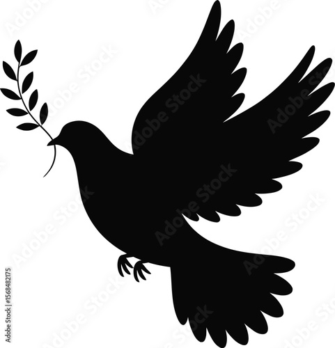 Black silhouette of a dove flying (2) [Converted].eps