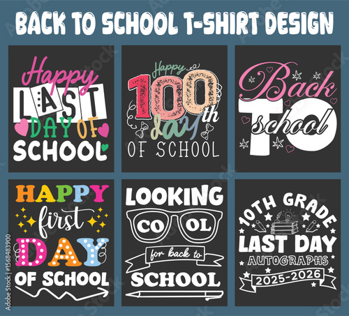 Back to school t shirt design collection