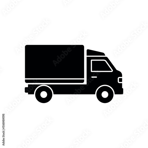 Delivery Truck Icon for Shipping and Logistics Concept