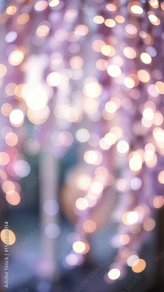 Dreamy lilac bokeh lights with soft pastel glow, abstract background