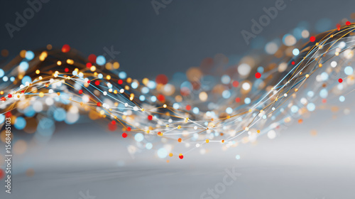 Abstract technology white background. Earth network with glowing nodes and net lines business connection of lines from nodes It is connected to endless nodes and represents the innovation of communica