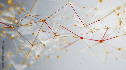 Abstract technology white background. Earth network with glowing nodes and net lines business connection of lines from nodes It is connected to endless nodes and represents the innovation of communica