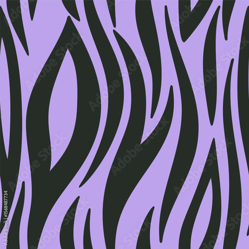 Trendy striped animal print design