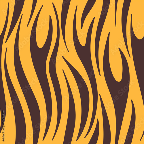 Striped animal skin seamless pattern