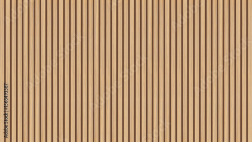Wood texture wall with vertical planks. Wooden panel wall background. Brown stripes pattern of natural wood grain. Wooden planks cover. Parquet board surface. Oak floor. Vector EPS10