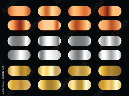 gold silver and bronze gradient colors
