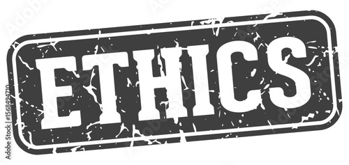 ethics rectangular sign. ethics stamp