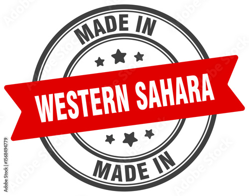 Made in Western Sahara round sign. Made in Western Sahara stamp.
