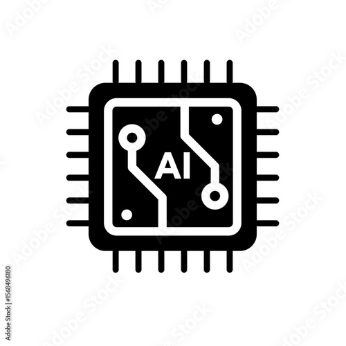 AI processor – vector icon