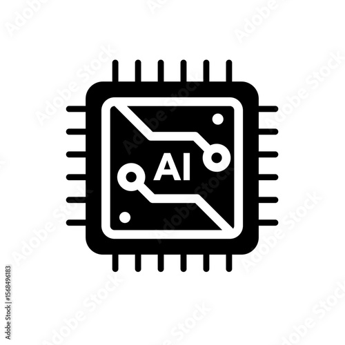 AI processor – vector icon