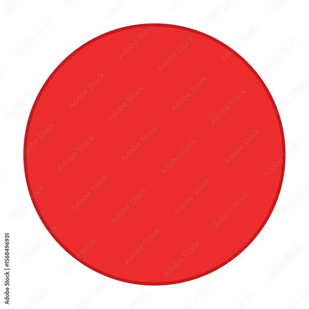 Red Circle with Shadow round shape Red Circle with Shadow round shape