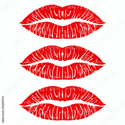 Red Lips Imprints lipstick kiss