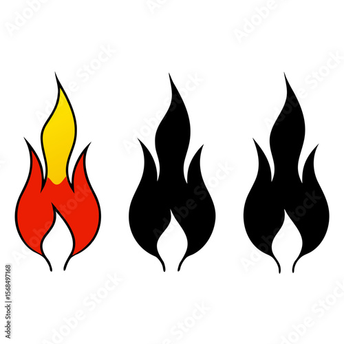 Stylized Flames fire heat