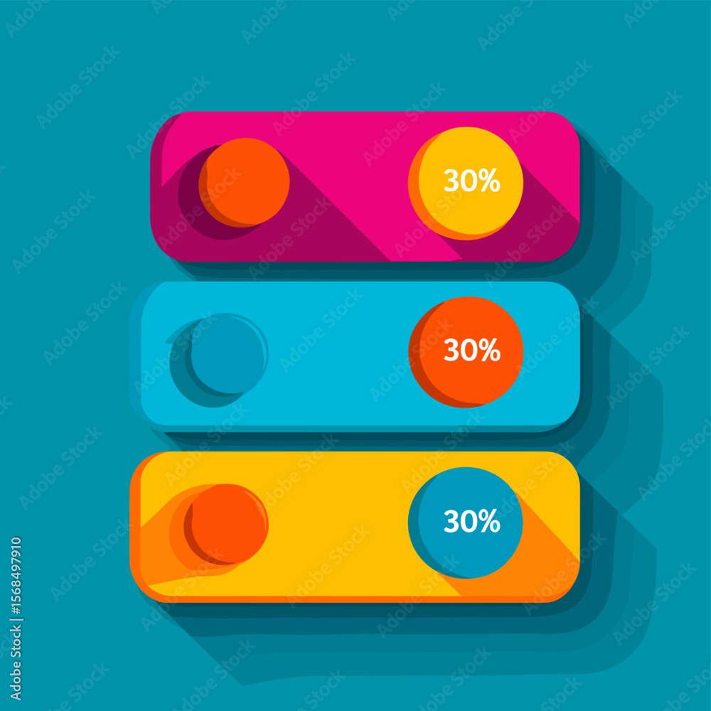 Fototapeta premium Clear data representation for infographics.