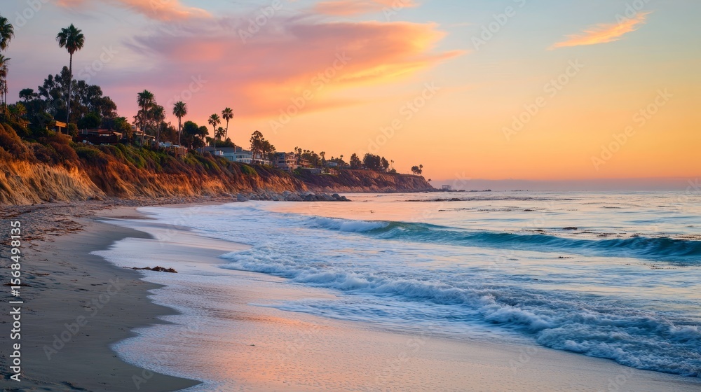 Obraz premium Family fun in California's outdoors includes beach walks, water activities, and bonding by the ocean. Couples and children enjoy the waves and peaceful surroundings on their vacation.