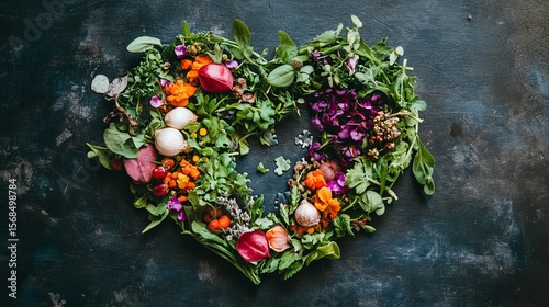 Live a healthy, balanced life in harmony with nature. Embrace natural remedies and a plant-based diet. The heart-shaped puzzle symbolizes the growth of relationships and love.