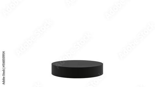 black podium display for products isolated on transparent background png
