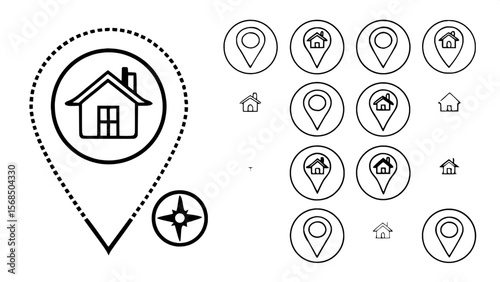  available
location marker, diverse map pin vector icons set. Ideal for mapping, navigation apps, websites. standard pins, circular markers, house shape, pushpin



