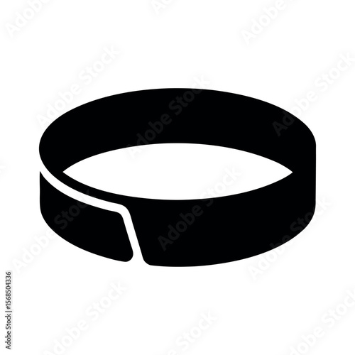 Wristband Black Icon Vector Illustration