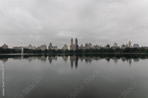 New York Skyline Central Park water mirror