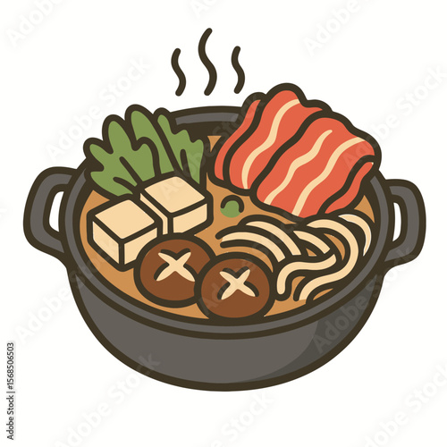 Delicious Hot Pot with Fresh Ingredients