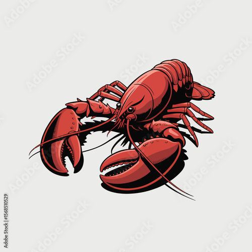 Detailed Illustration of a Red Lobster
