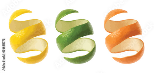 Spiral Lemon Lime and Orange Zest