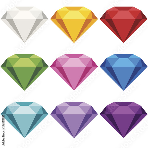 Colorful Gemstones Diamonds in Various Colors
