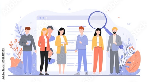 HR service abstract concept vector illustration set. Apply for job, job seekers, career advice, hiring, start career, search for work, employee profile, corporate website, menu bar abstract metaphor.