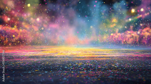 Vibrant Abstract Colorful Background with Sparkling Lights