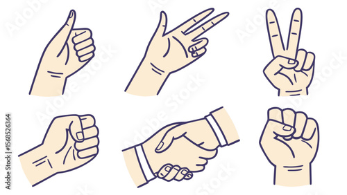 Vector Hands Collection — Gestures, Icons, Line Art & Realistic Styles for Apps, Posters & Teaching Aids

