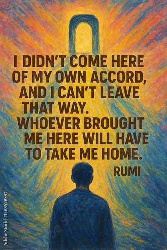 Sufi Poster on the Soul’s Homecoming and the Journey Toward the Next World