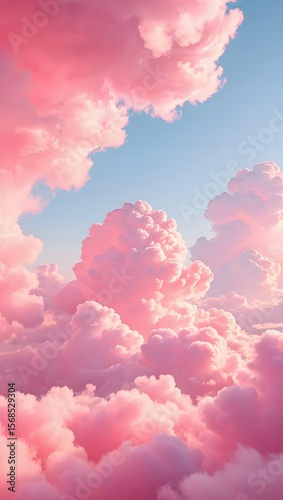 Pink clouds aesthetic wallpaper background dreamy sky cotton candy pastel colors art 85