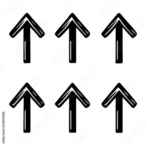 Hand Drawn Black Arrow Collection arrows pointing