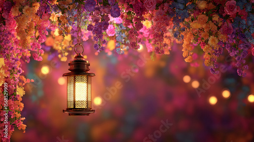 Enchanting Floral Lantern Scene