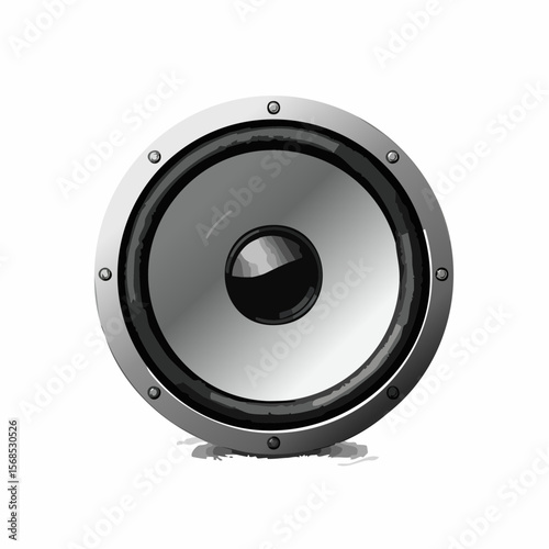 Stereo Speaker Vectors Image isolated on white background.