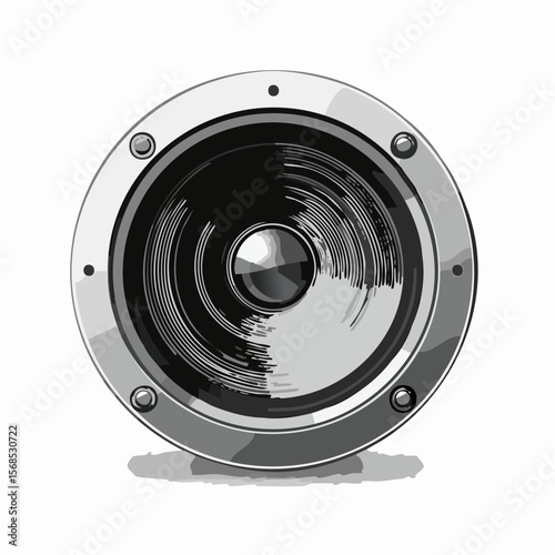 Stereo Speaker Vectors Image isolated on white background.