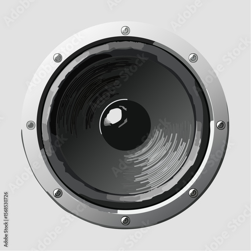 Stereo Speaker Vectors Image isolated on white background.
