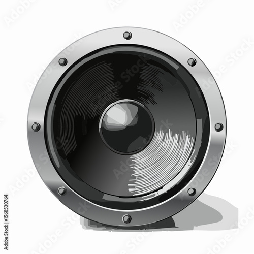 Stereo Speaker Vectors Image isolated on white background.