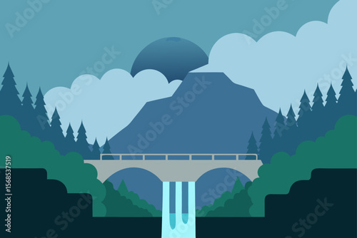 Rainy Day At Multnomah Falls Fog Shrouding The