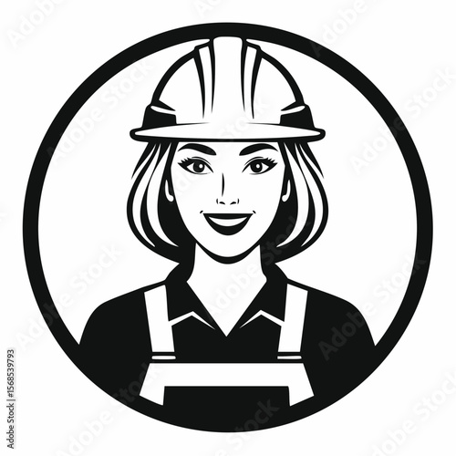 Construction Worker Image Vector. Stylized Construction Worker Image Illustrations.