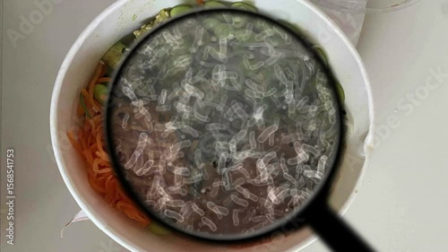 Searching for bacteria in food